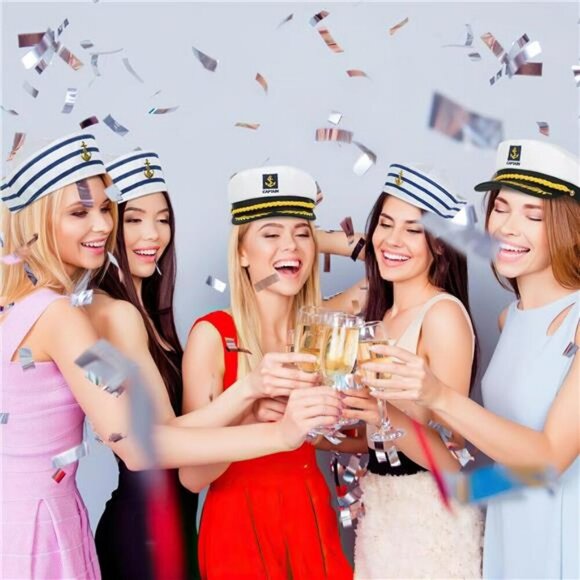 Captain Sailor Costume Set Hat Scarf Sunglasses Nautical Party Accessories - Picture 5 of 8